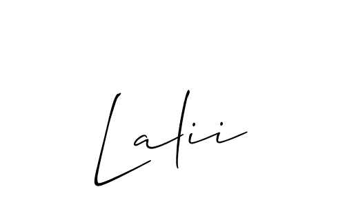 Make a beautiful signature design for name Lalii. With this signature (Allison_Script) style, you can create a handwritten signature for free. Lalii signature style 2 images and pictures png