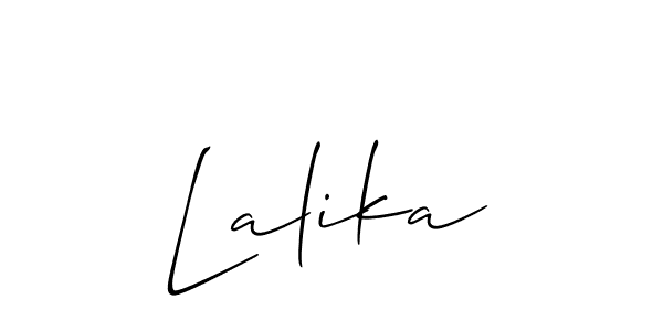 Also You can easily find your signature by using the search form. We will create Lalika name handwritten signature images for you free of cost using Allison_Script sign style. Lalika signature style 2 images and pictures png