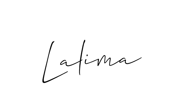 if you are searching for the best signature style for your name Lalima. so please give up your signature search. here we have designed multiple signature styles  using Allison_Script. Lalima signature style 2 images and pictures png