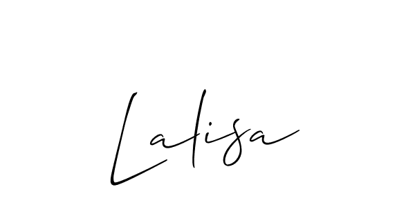 Use a signature maker to create a handwritten signature online. With this signature software, you can design (Allison_Script) your own signature for name Lalisa. Lalisa signature style 2 images and pictures png