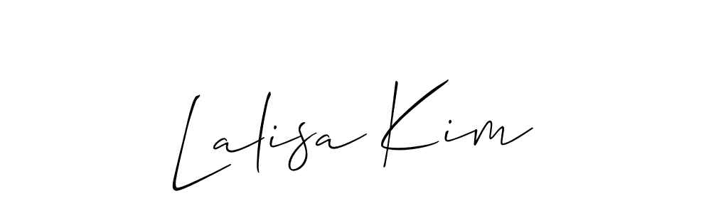 Create a beautiful signature design for name Lalisa Kim. With this signature (Allison_Script) fonts, you can make a handwritten signature for free. Lalisa Kim signature style 2 images and pictures png