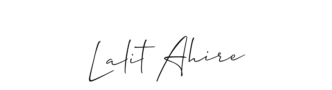 Also You can easily find your signature by using the search form. We will create Lalit Ahire name handwritten signature images for you free of cost using Allison_Script sign style. Lalit Ahire signature style 2 images and pictures png