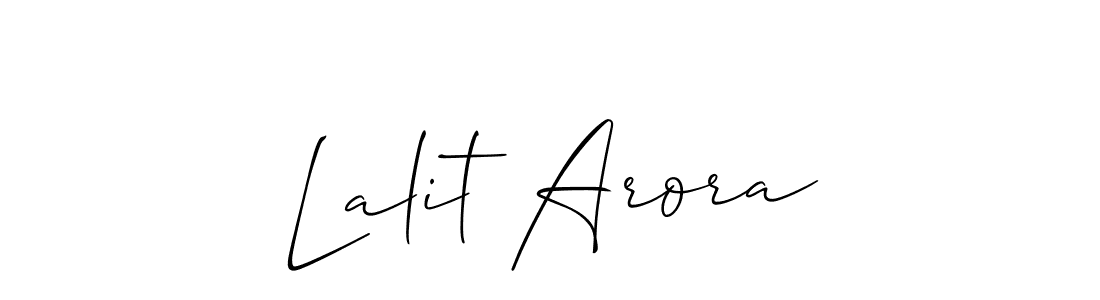 Similarly Allison_Script is the best handwritten signature design. Signature creator online .You can use it as an online autograph creator for name Lalit Arora. Lalit Arora signature style 2 images and pictures png