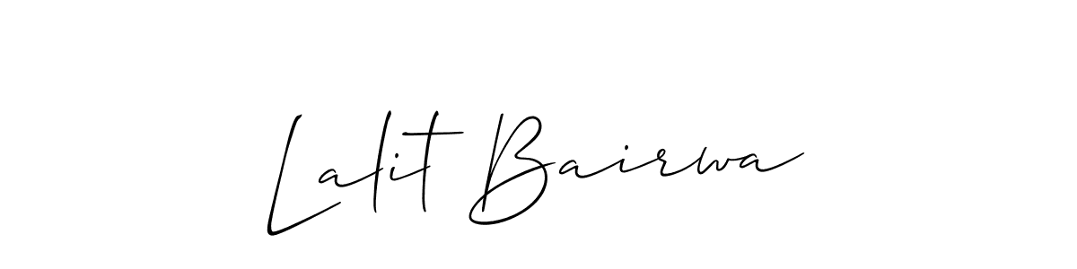 Create a beautiful signature design for name Lalit Bairwa. With this signature (Allison_Script) fonts, you can make a handwritten signature for free. Lalit Bairwa signature style 2 images and pictures png