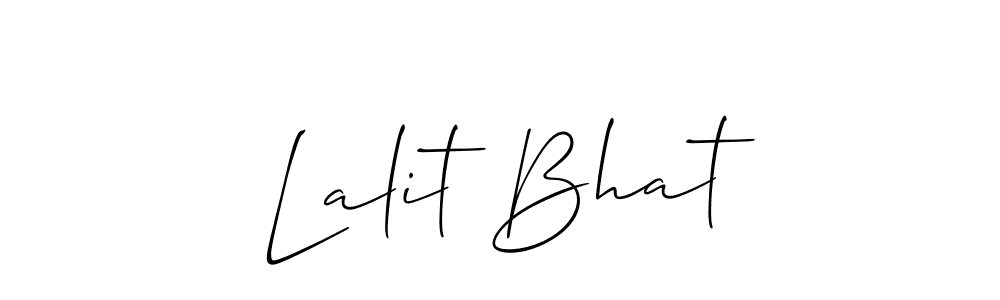 How to make Lalit Bhat name signature. Use Allison_Script style for creating short signs online. This is the latest handwritten sign. Lalit Bhat signature style 2 images and pictures png