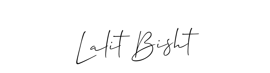 This is the best signature style for the Lalit Bisht name. Also you like these signature font (Allison_Script). Mix name signature. Lalit Bisht signature style 2 images and pictures png