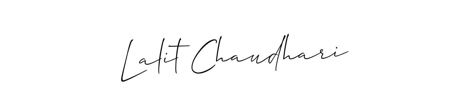 This is the best signature style for the Lalit Chaudhari name. Also you like these signature font (Allison_Script). Mix name signature. Lalit Chaudhari signature style 2 images and pictures png