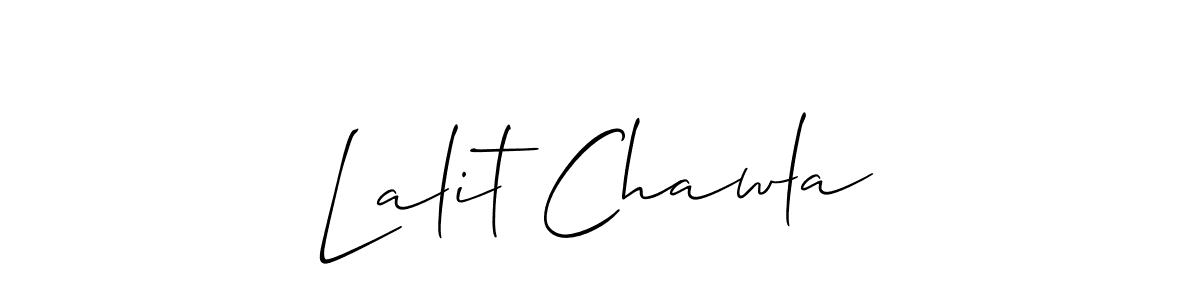 if you are searching for the best signature style for your name Lalit Chawla. so please give up your signature search. here we have designed multiple signature styles  using Allison_Script. Lalit Chawla signature style 2 images and pictures png