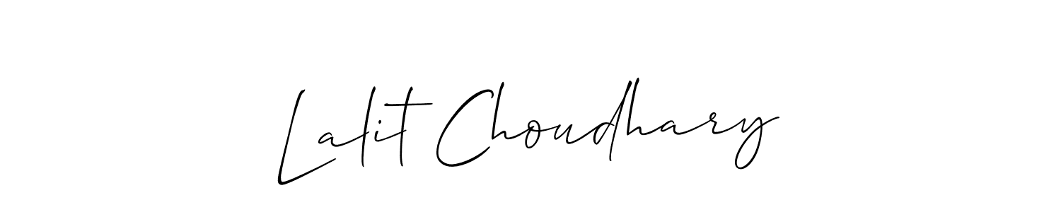 Also we have Lalit Choudhary name is the best signature style. Create professional handwritten signature collection using Allison_Script autograph style. Lalit Choudhary signature style 2 images and pictures png