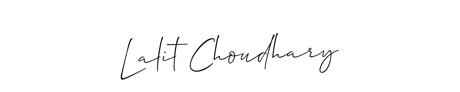 Also we have Lalit Choudhary name is the best signature style. Create professional handwritten signature collection using Allison_Script autograph style. Lalit Choudhary signature style 2 images and pictures png