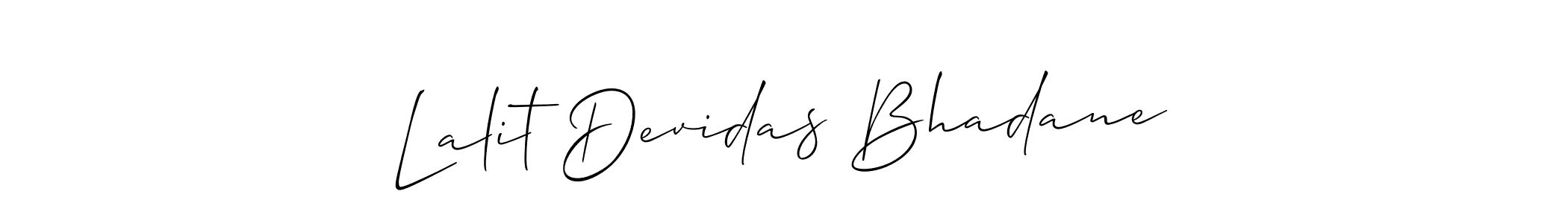 How to make Lalit Devidas Bhadane signature? Allison_Script is a professional autograph style. Create handwritten signature for Lalit Devidas Bhadane name. Lalit Devidas Bhadane signature style 2 images and pictures png