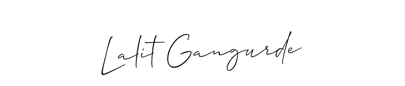 It looks lik you need a new signature style for name Lalit Gangurde. Design unique handwritten (Allison_Script) signature with our free signature maker in just a few clicks. Lalit Gangurde signature style 2 images and pictures png