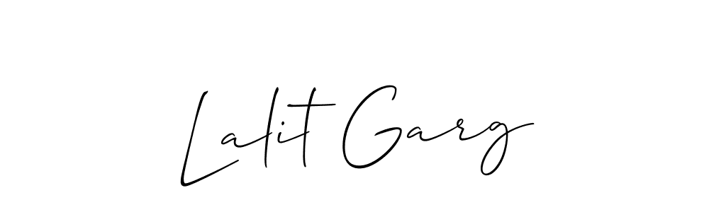 Use a signature maker to create a handwritten signature online. With this signature software, you can design (Allison_Script) your own signature for name Lalit Garg. Lalit Garg signature style 2 images and pictures png