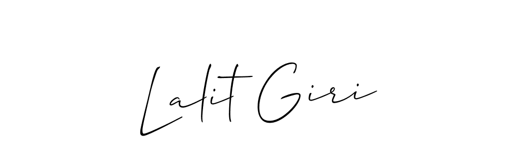 Make a beautiful signature design for name Lalit Giri. With this signature (Allison_Script) style, you can create a handwritten signature for free. Lalit Giri signature style 2 images and pictures png