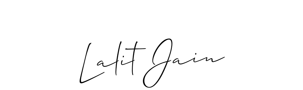 The best way (Allison_Script) to make a short signature is to pick only two or three words in your name. The name Lalit Jain include a total of six letters. For converting this name. Lalit Jain signature style 2 images and pictures png