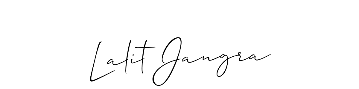Lalit Jangra stylish signature style. Best Handwritten Sign (Allison_Script) for my name. Handwritten Signature Collection Ideas for my name Lalit Jangra. Lalit Jangra signature style 2 images and pictures png