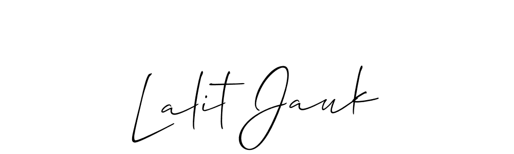 It looks lik you need a new signature style for name Lalit Jauk. Design unique handwritten (Allison_Script) signature with our free signature maker in just a few clicks. Lalit Jauk signature style 2 images and pictures png