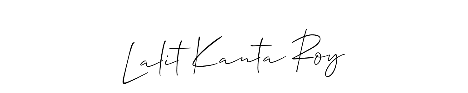 Use a signature maker to create a handwritten signature online. With this signature software, you can design (Allison_Script) your own signature for name Lalit Kanta Roy. Lalit Kanta Roy signature style 2 images and pictures png