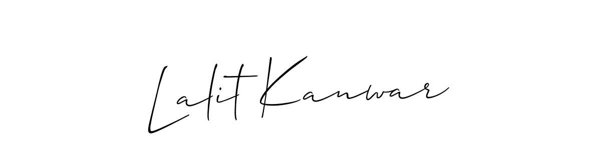 Create a beautiful signature design for name Lalit Kanwar. With this signature (Allison_Script) fonts, you can make a handwritten signature for free. Lalit Kanwar signature style 2 images and pictures png