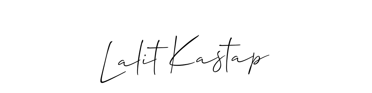 Use a signature maker to create a handwritten signature online. With this signature software, you can design (Allison_Script) your own signature for name Lalit Kastap. Lalit Kastap signature style 2 images and pictures png