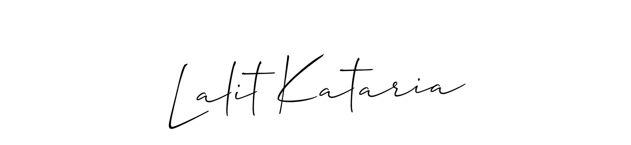 Use a signature maker to create a handwritten signature online. With this signature software, you can design (Allison_Script) your own signature for name Lalit Kataria. Lalit Kataria signature style 2 images and pictures png