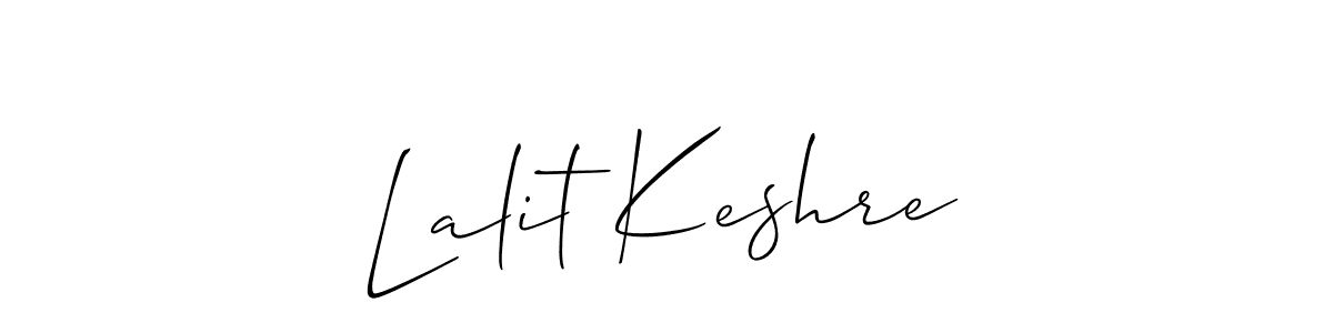 Similarly Allison_Script is the best handwritten signature design. Signature creator online .You can use it as an online autograph creator for name Lalit Keshre. Lalit Keshre signature style 2 images and pictures png