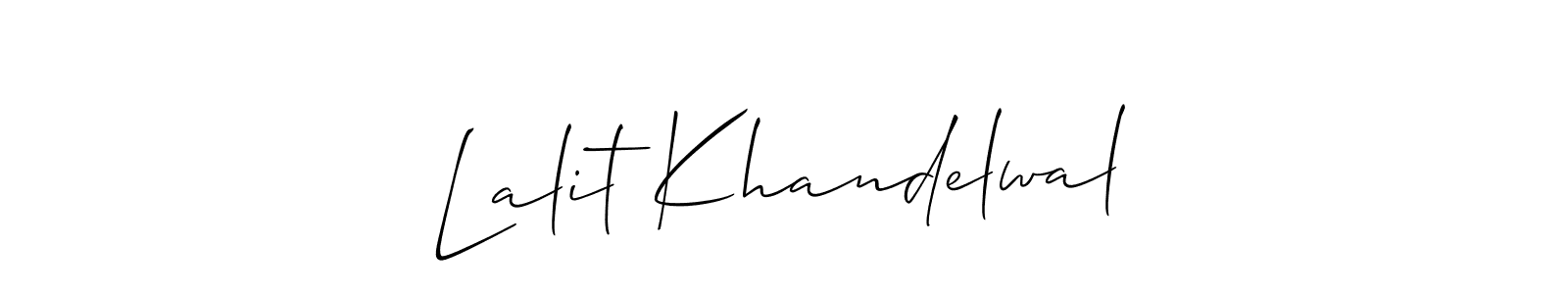 Use a signature maker to create a handwritten signature online. With this signature software, you can design (Allison_Script) your own signature for name Lalit Khandelwal. Lalit Khandelwal signature style 2 images and pictures png