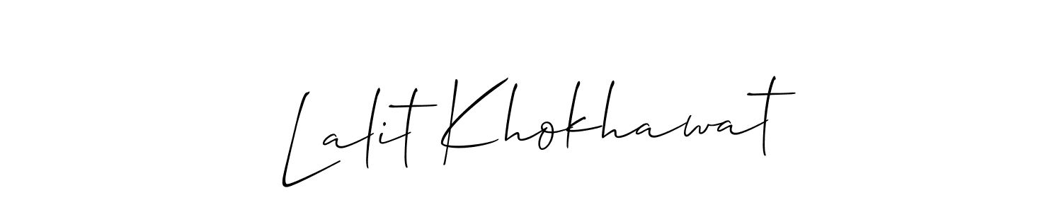 Check out images of Autograph of Lalit Khokhawat name. Actor Lalit Khokhawat Signature Style. Allison_Script is a professional sign style online. Lalit Khokhawat signature style 2 images and pictures png