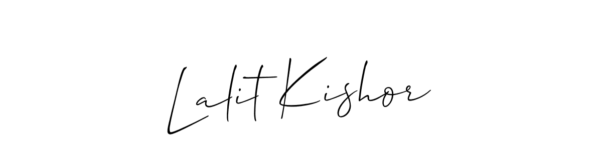 How to Draw Lalit Kishor signature style? Allison_Script is a latest design signature styles for name Lalit Kishor. Lalit Kishor signature style 2 images and pictures png