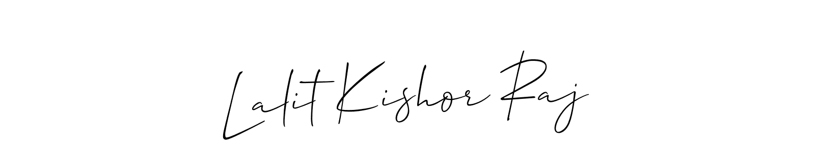 How to make Lalit Kishor Raj name signature. Use Allison_Script style for creating short signs online. This is the latest handwritten sign. Lalit Kishor Raj signature style 2 images and pictures png