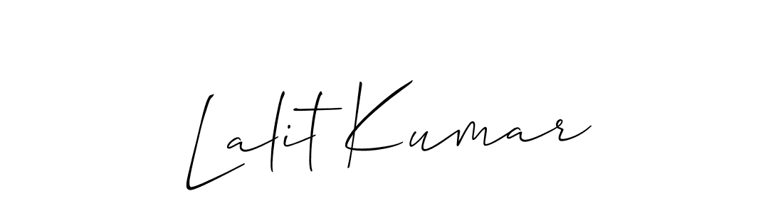 Make a beautiful signature design for name Lalit Kumar. With this signature (Allison_Script) style, you can create a handwritten signature for free. Lalit Kumar signature style 2 images and pictures png