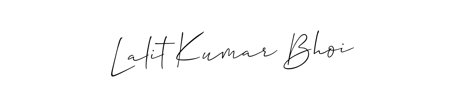 How to make Lalit Kumar Bhoi name signature. Use Allison_Script style for creating short signs online. This is the latest handwritten sign. Lalit Kumar Bhoi signature style 2 images and pictures png