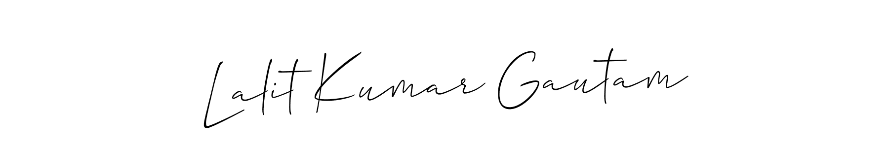 How to make Lalit Kumar Gautam signature? Allison_Script is a professional autograph style. Create handwritten signature for Lalit Kumar Gautam name. Lalit Kumar Gautam signature style 2 images and pictures png