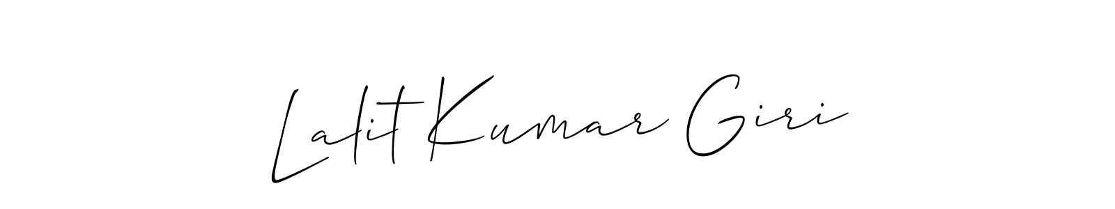 Create a beautiful signature design for name Lalit Kumar Giri. With this signature (Allison_Script) fonts, you can make a handwritten signature for free. Lalit Kumar Giri signature style 2 images and pictures png