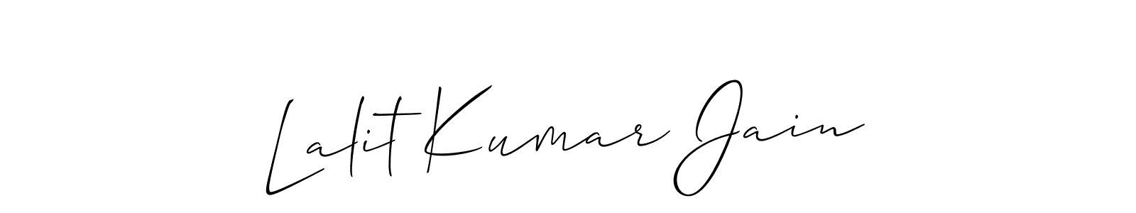 How to make Lalit Kumar Jain name signature. Use Allison_Script style for creating short signs online. This is the latest handwritten sign. Lalit Kumar Jain signature style 2 images and pictures png