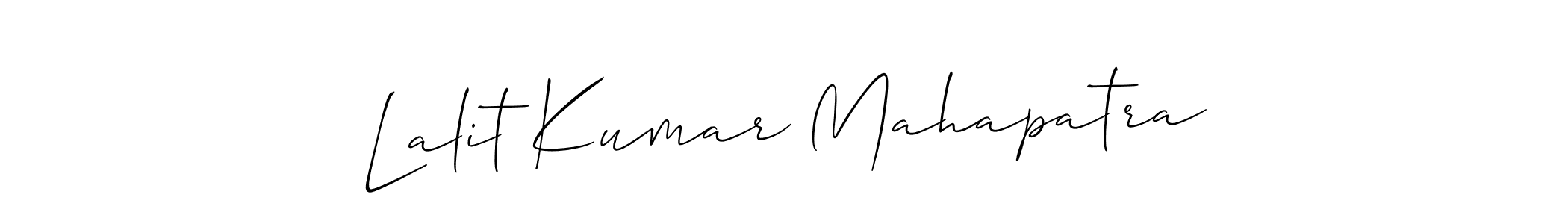 if you are searching for the best signature style for your name Lalit Kumar Mahapatra. so please give up your signature search. here we have designed multiple signature styles  using Allison_Script. Lalit Kumar Mahapatra signature style 2 images and pictures png