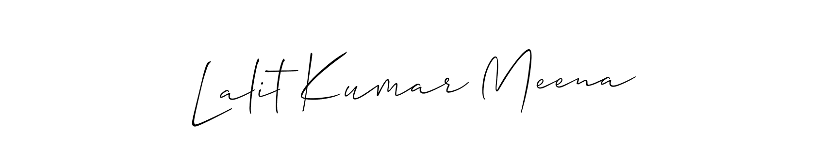 Lalit Kumar Meena stylish signature style. Best Handwritten Sign (Allison_Script) for my name. Handwritten Signature Collection Ideas for my name Lalit Kumar Meena. Lalit Kumar Meena signature style 2 images and pictures png