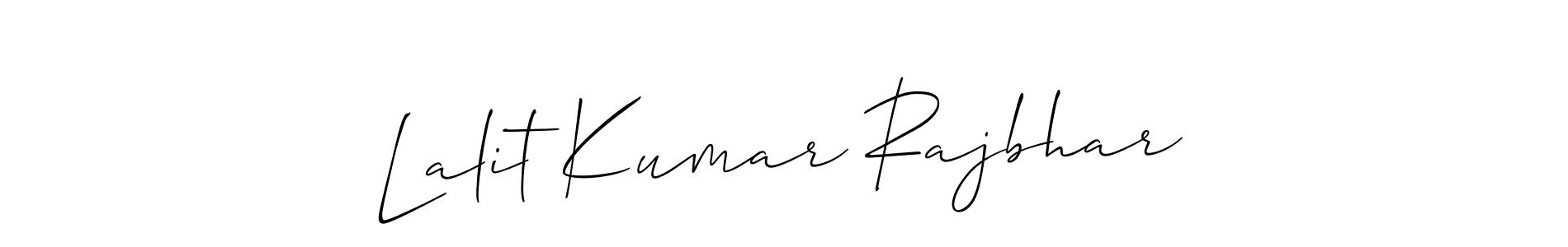 Also we have Lalit Kumar Rajbhar name is the best signature style. Create professional handwritten signature collection using Allison_Script autograph style. Lalit Kumar Rajbhar signature style 2 images and pictures png