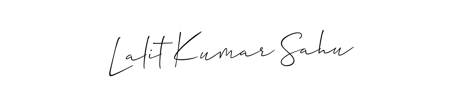 It looks lik you need a new signature style for name Lalit Kumar Sahu. Design unique handwritten (Allison_Script) signature with our free signature maker in just a few clicks. Lalit Kumar Sahu signature style 2 images and pictures png