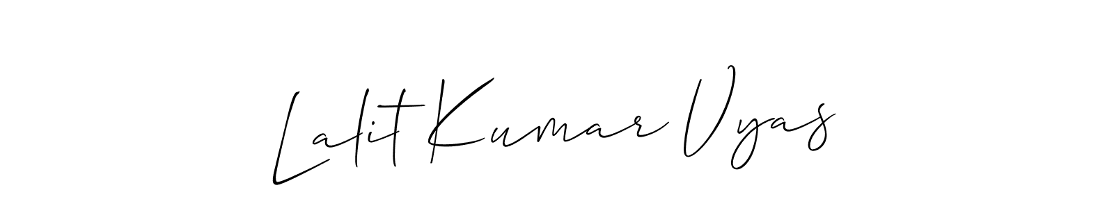 Lalit Kumar Vyas stylish signature style. Best Handwritten Sign (Allison_Script) for my name. Handwritten Signature Collection Ideas for my name Lalit Kumar Vyas. Lalit Kumar Vyas signature style 2 images and pictures png