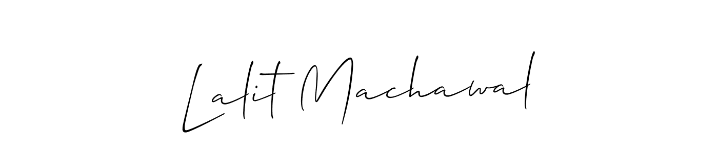 Similarly Allison_Script is the best handwritten signature design. Signature creator online .You can use it as an online autograph creator for name Lalit Machawal. Lalit Machawal signature style 2 images and pictures png