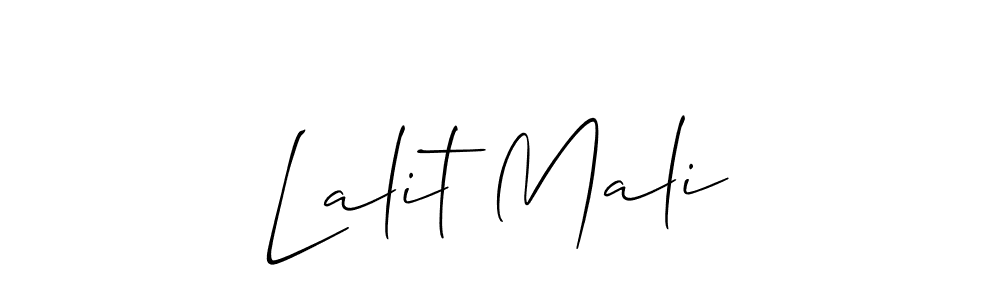 How to make Lalit Mali signature? Allison_Script is a professional autograph style. Create handwritten signature for Lalit Mali name. Lalit Mali signature style 2 images and pictures png