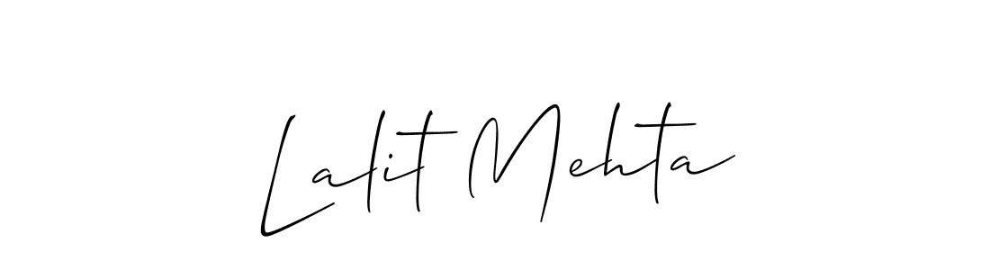 Also we have Lalit Mehta name is the best signature style. Create professional handwritten signature collection using Allison_Script autograph style. Lalit Mehta signature style 2 images and pictures png