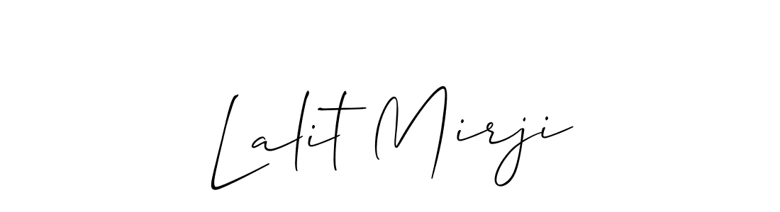 This is the best signature style for the Lalit Mirji name. Also you like these signature font (Allison_Script). Mix name signature. Lalit Mirji signature style 2 images and pictures png