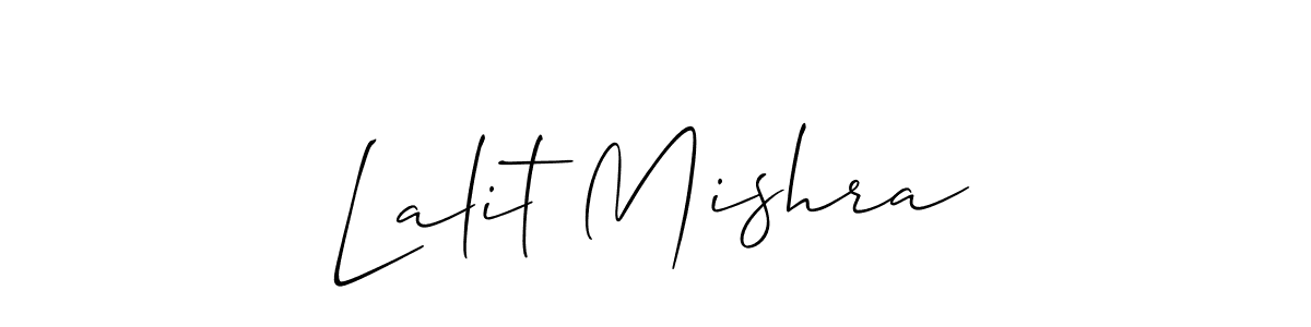 How to make Lalit Mishra name signature. Use Allison_Script style for creating short signs online. This is the latest handwritten sign. Lalit Mishra signature style 2 images and pictures png