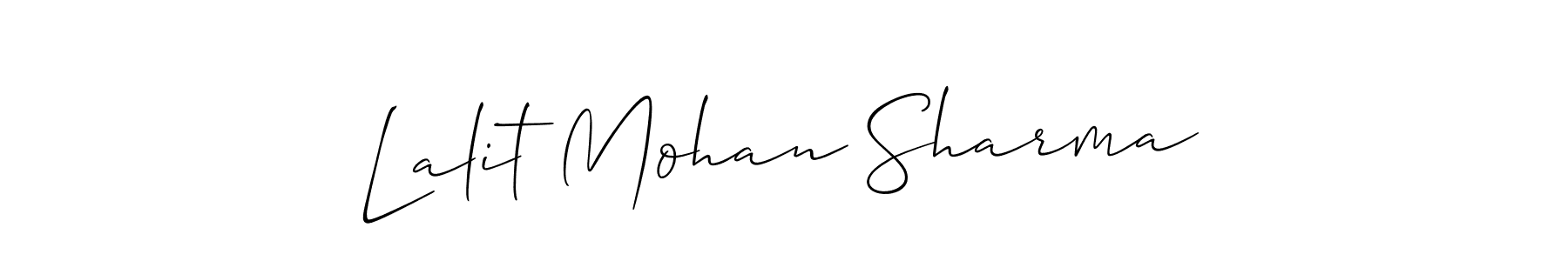 It looks lik you need a new signature style for name Lalit Mohan Sharma. Design unique handwritten (Allison_Script) signature with our free signature maker in just a few clicks. Lalit Mohan Sharma signature style 2 images and pictures png