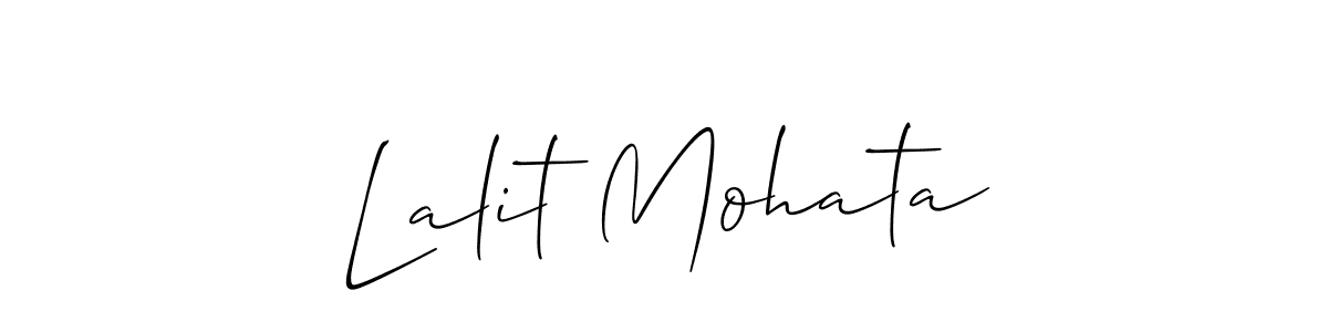 Allison_Script is a professional signature style that is perfect for those who want to add a touch of class to their signature. It is also a great choice for those who want to make their signature more unique. Get Lalit Mohata name to fancy signature for free. Lalit Mohata signature style 2 images and pictures png