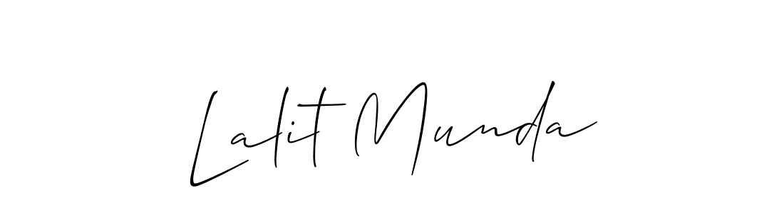 if you are searching for the best signature style for your name Lalit Munda. so please give up your signature search. here we have designed multiple signature styles  using Allison_Script. Lalit Munda signature style 2 images and pictures png