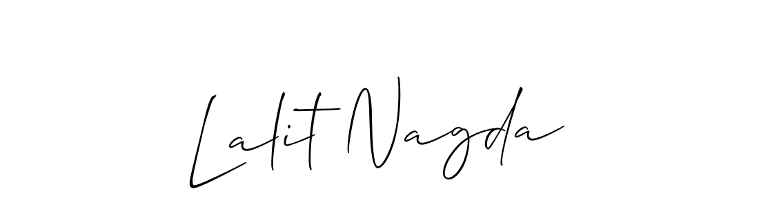 Use a signature maker to create a handwritten signature online. With this signature software, you can design (Allison_Script) your own signature for name Lalit Nagda. Lalit Nagda signature style 2 images and pictures png
