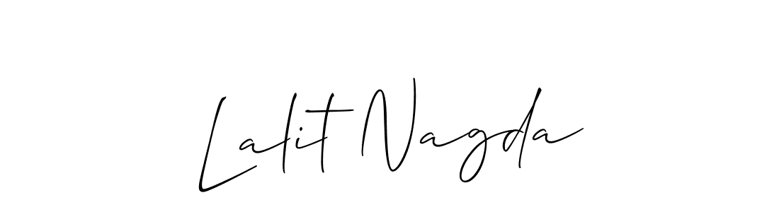 Use a signature maker to create a handwritten signature online. With this signature software, you can design (Allison_Script) your own signature for name Lalit Nagda. Lalit Nagda signature style 2 images and pictures png